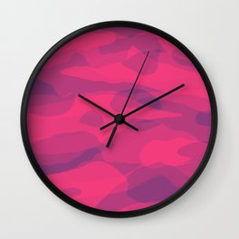 Shocking Pink Camouflage  Wall Clock