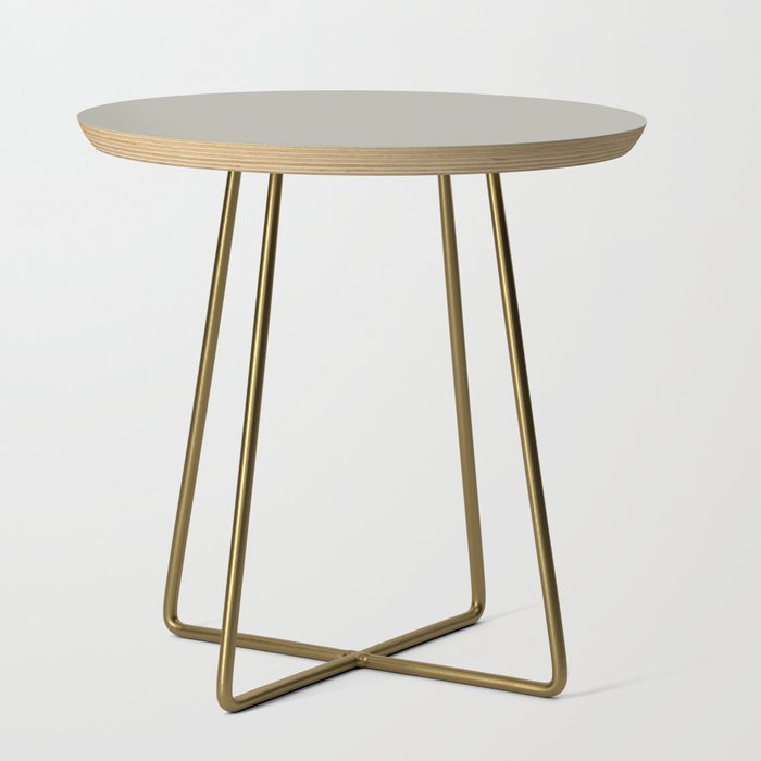 Pussywillow color. Warm neutral solid color  Side Table