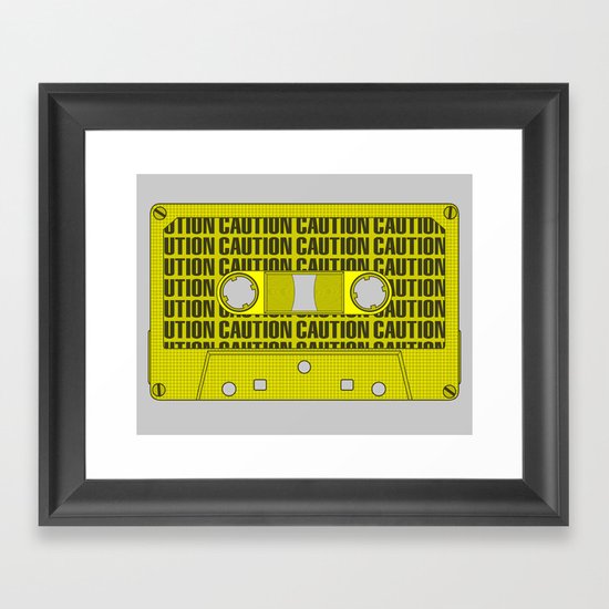 Caution Tape Framed Art Print