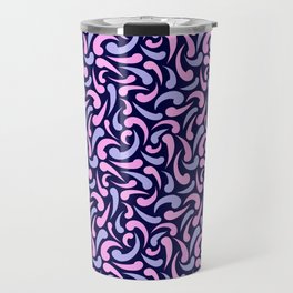 Purple Abstract Swirls Travel Mug