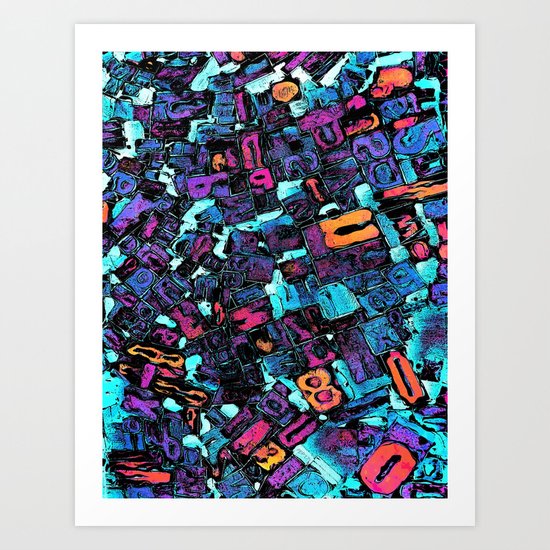 Pop Art Typeset Art Print