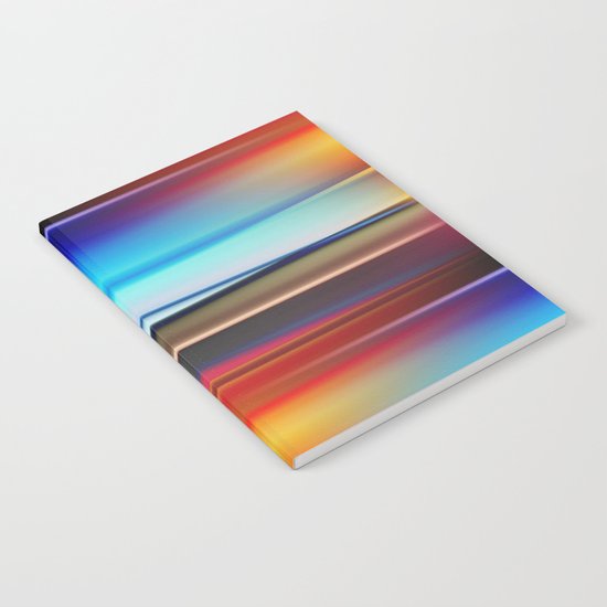 Stripes colorful and shiny Notebook