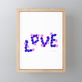 Purple and pink Strawberry Love Framed Mini Art Print