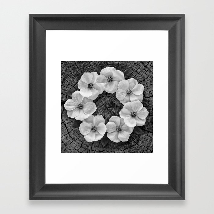 Flower circle Framed Art Print