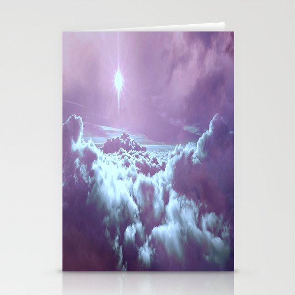 Mystic Clouds Lavender Aqua Stationery Cards