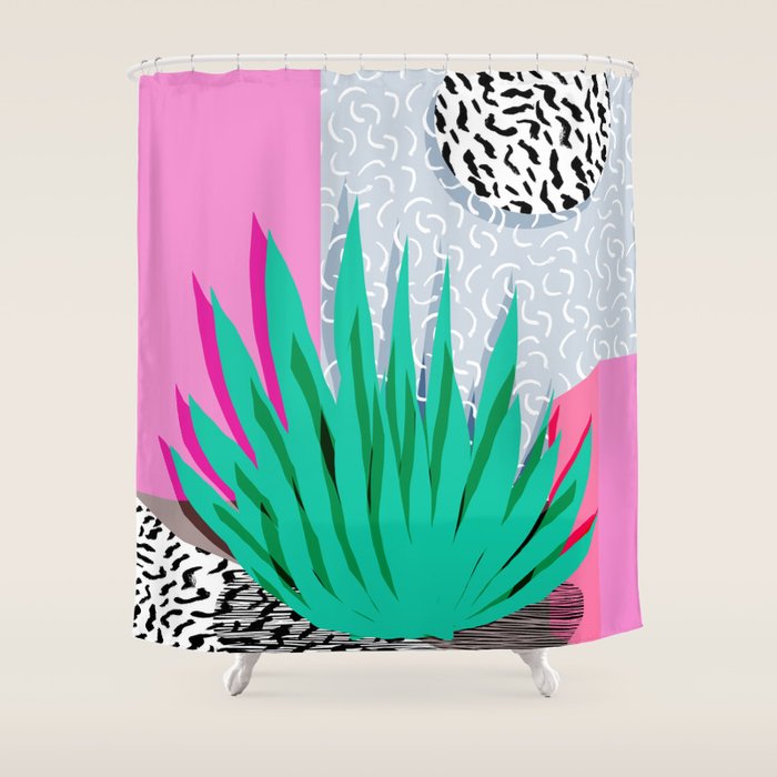 Dag throwback memphis 1980s neon art pink pastel pattern black and