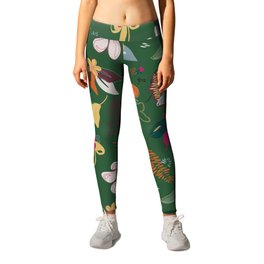 Emerald Forest, Emerald green Leggings | Plants, Tropical, Leaves, Creativeallure, Tropicalflowers, Tropicalforest, Floralforest, Flowers, Evergreen, Blackillustrator 