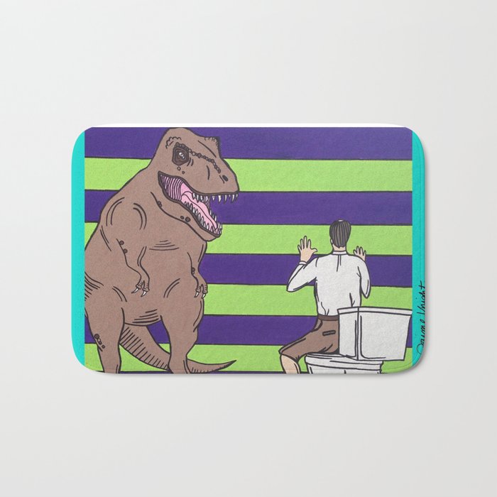 Jurassic Park "Died on the Shitter" Bath Mat