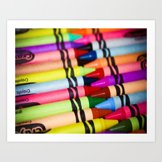Rainbow of Crayons Art Print