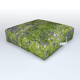 Woodland Flora Outdoor Floor Cushion | Floral, Flora, Nature, Wood, Color, Forest, Natural, Photo, Woodland, Bluebell 