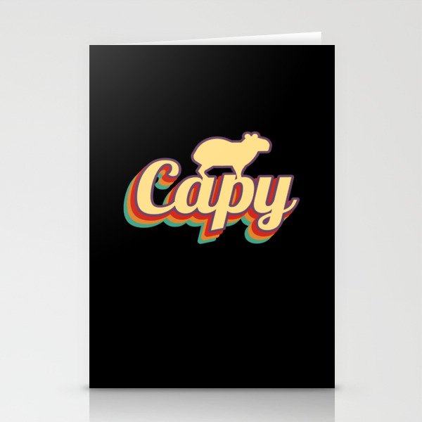 Capybara Retro Capibara Stationery Cards