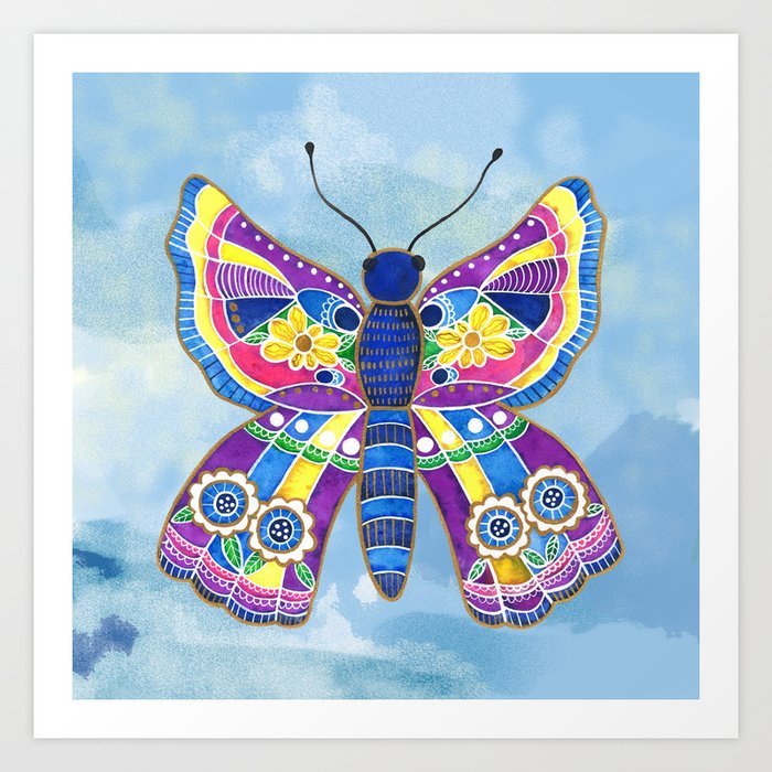 Butterfly I on a Summer Day Art Print