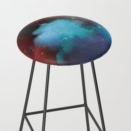 Space Splashed Watercolor Bar Stool
