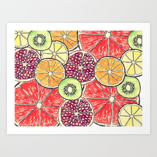 fruit salad Art Print