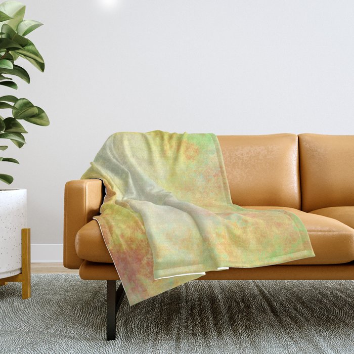 Yellow and Green Throw Blanket