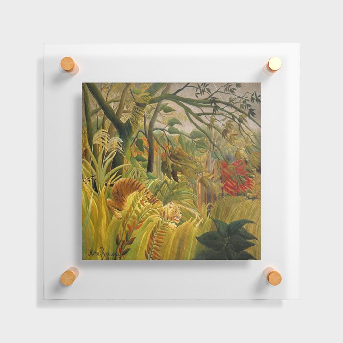 Henri Rousseau - Tiger in a Tropical Storm  Floating Acrylic Print