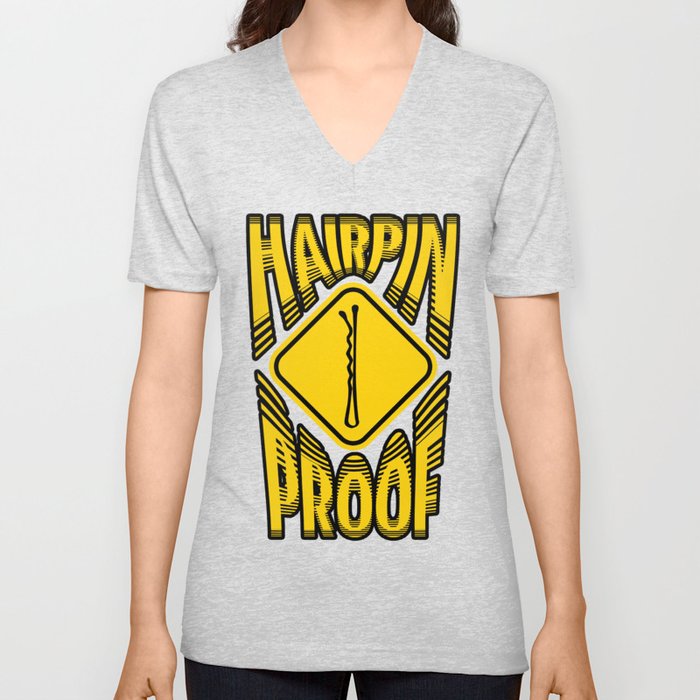 Hairpin Proof V Neck T Shirt