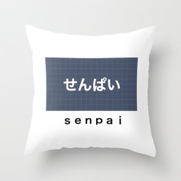 Senpai! Throw Pillow