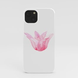 Letting Go - Beautiful Pink Tulip Watercolor iPhone Case