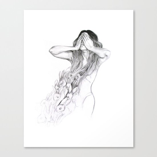Rabbit Ghost Canvas Print