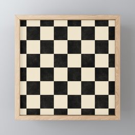 Checkers - Black and Cream Framed Mini Art Print