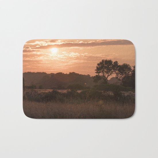 Orange sunset Bath Mat