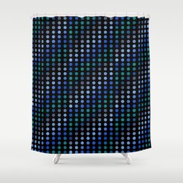 Seamless abstract pattern background with a variety of colored circles. Shower Curtain
