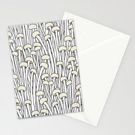 Enokitake Mushrooms (pattern) Stationery Cards