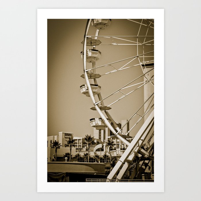 Ferris Wheel, Long Beach CA Art Print