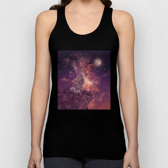 wolf and sky Unisex Tank Top