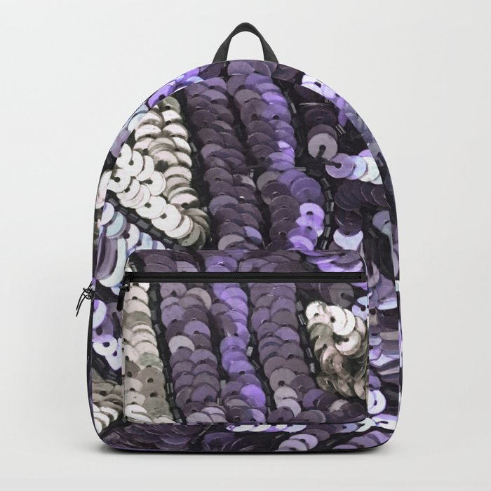 Lavender Silver Black Sequin Backpack