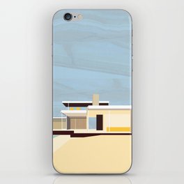 Mid Century Modern Kaufman House: Palm Springs: Architecture by Richard Neutra: Blue Yellow Brown iPhone Skin