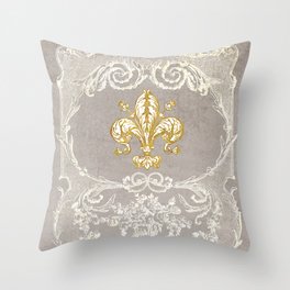 Fleur De Lis Throw Pillow