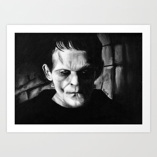 THE MONSTER of FRANKENSTEIN - Boris Karloff Art Print