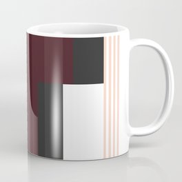 Striped Burgundy Deco Accent Coffee Mug