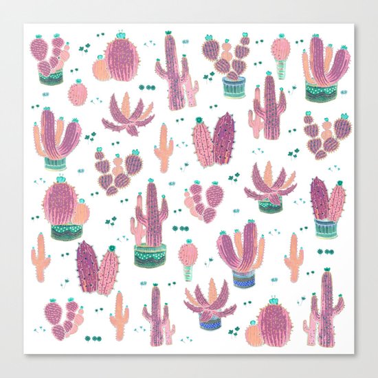 pinky cactus Canvas Print