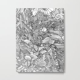 Wild Ideas Metal Print | Drawing, Doodle, Detail, Illustration, Beautiful, Strange, Shape, Different, Blackandwhite, Unusual 