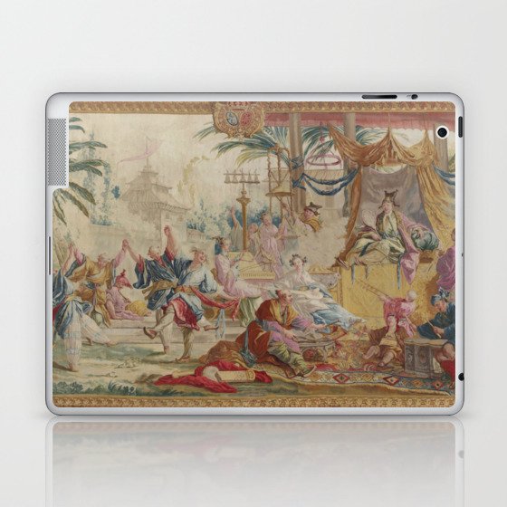 Antique 18th Century Chinoiserie Dance French Tapestry by Francois Boucher Laptop & iPad Skin