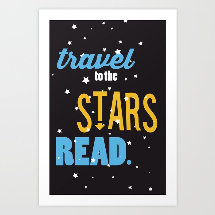 Stars - Just Read Art Print