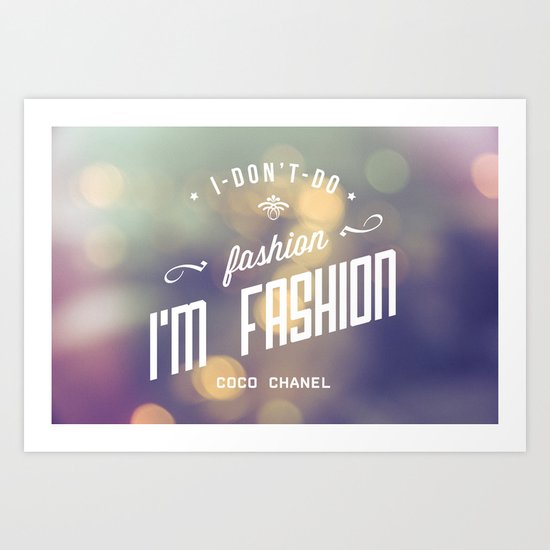 Bokeh fashion Art Print