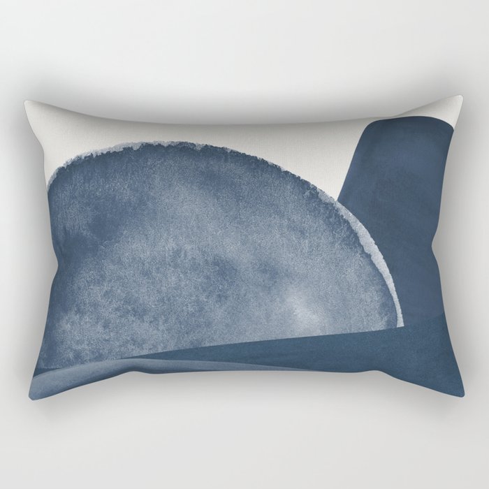 Blue Landscape Rectangular Pillow