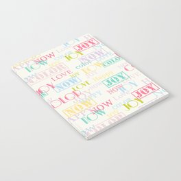 Enjoy The Colors - Light pastel colors modern abstract typography pattern  Notebook