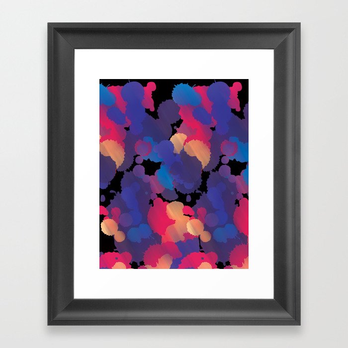 Abstract Spots Framed Art Print