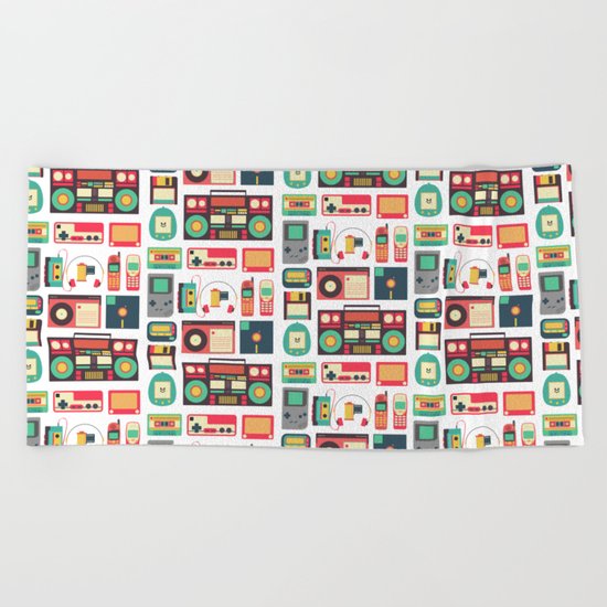 RETRO TECHNOLOGY 1.0 Beach Towel