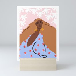 Woman Looking Back Mini Art Print