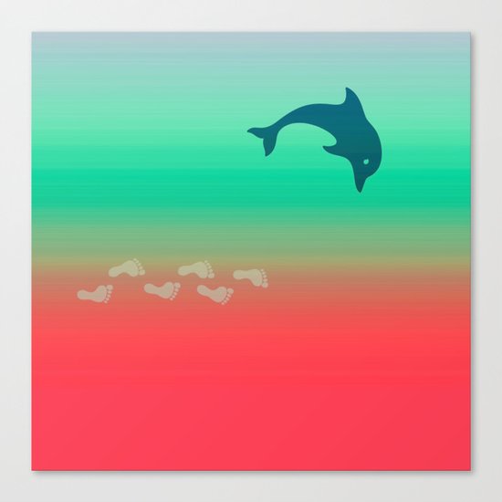 A day at the beach Canvas Print