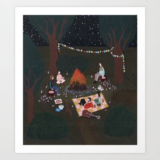 Bonfire Art Print