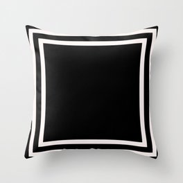 Black and white minimal Throw Pillow