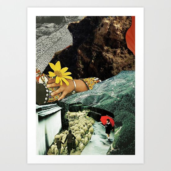 Create your own Path (Red) by Zabu Stewart Art Print