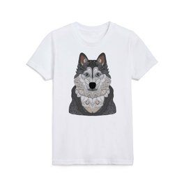 Husky Portrait Kids T Shirt
